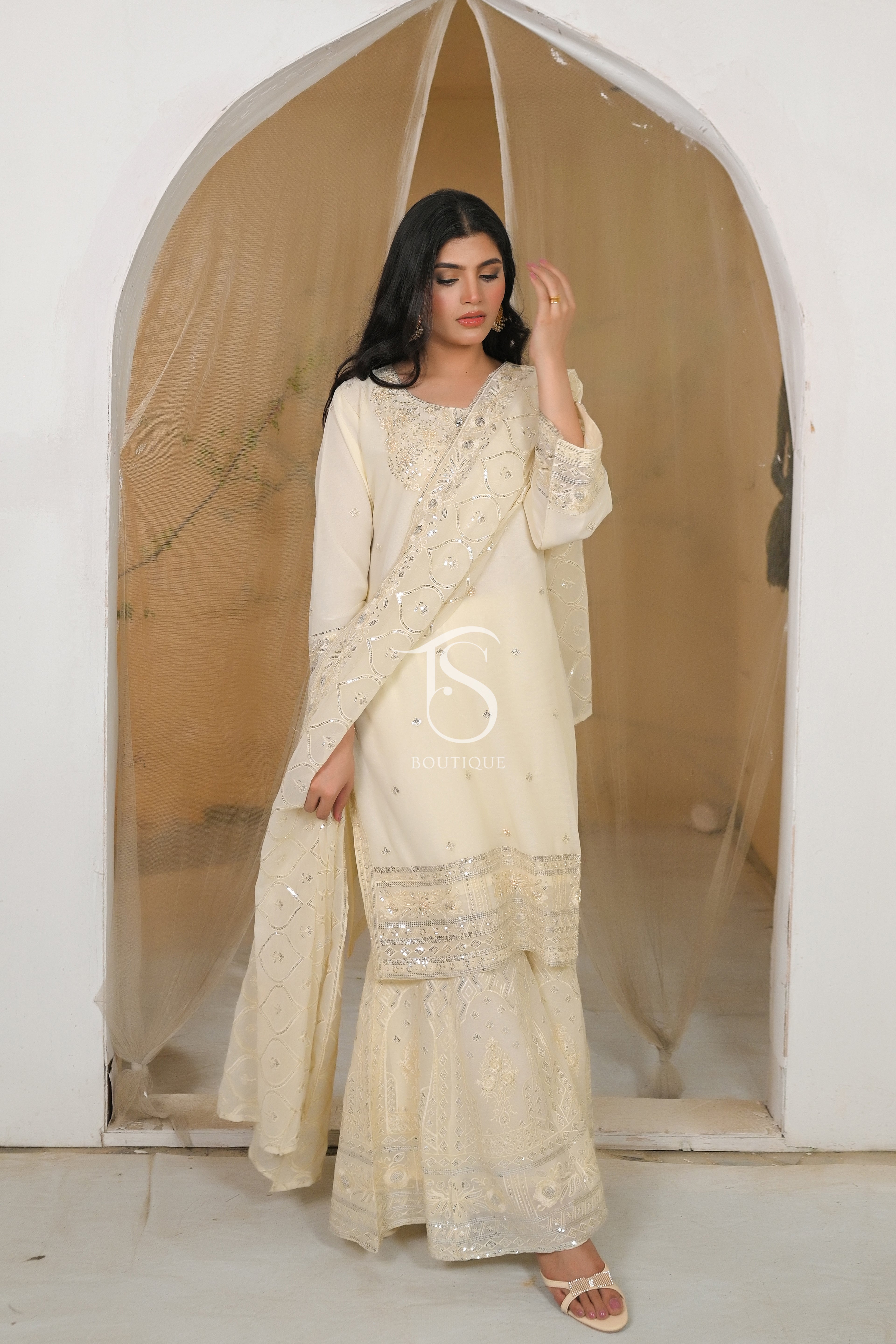 3PC 3D Gharara Suit | Latest Wedding & Festive Designer Wear