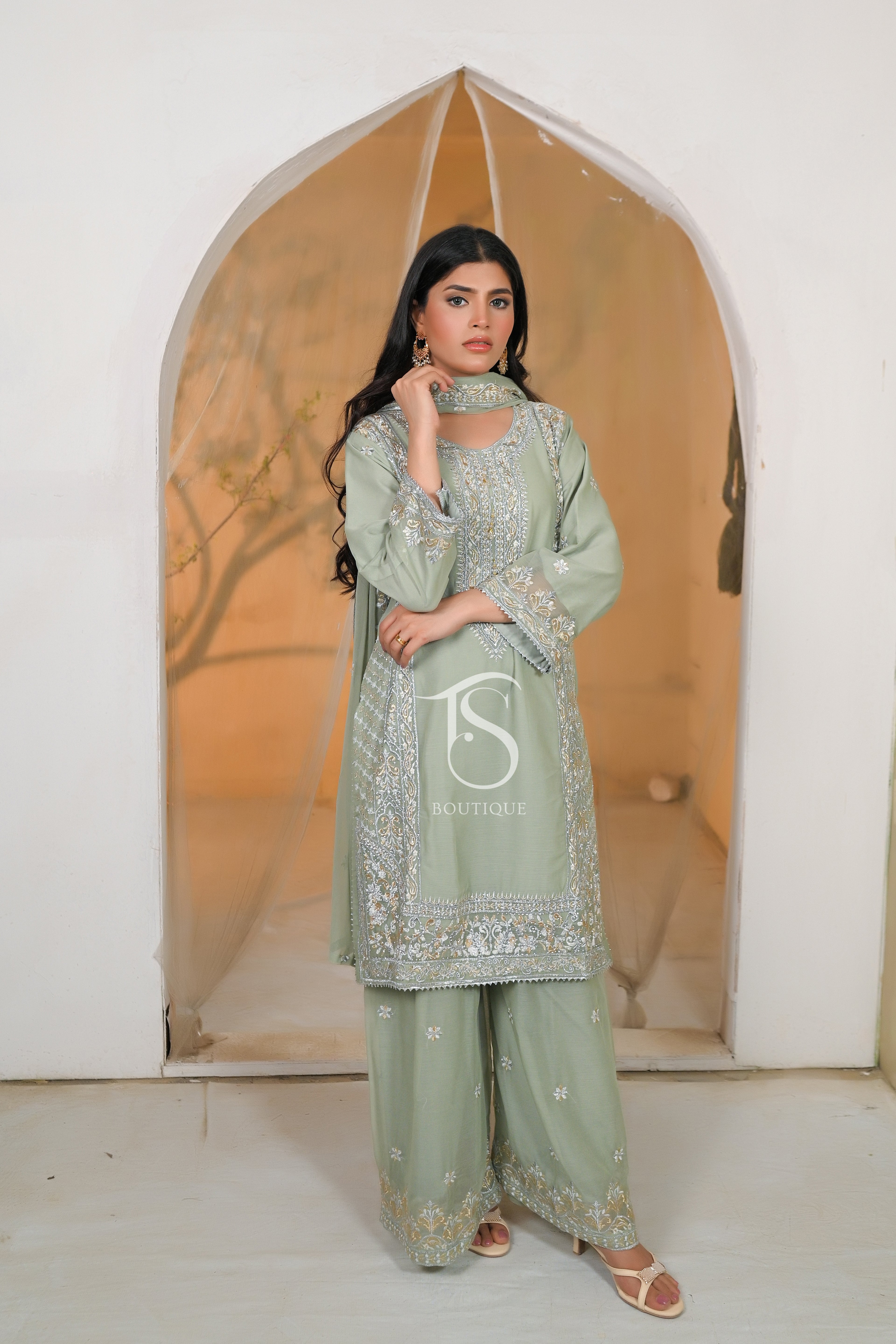 3PC 3D Gharara Suit | Latest Wedding & Festive Designer Wear