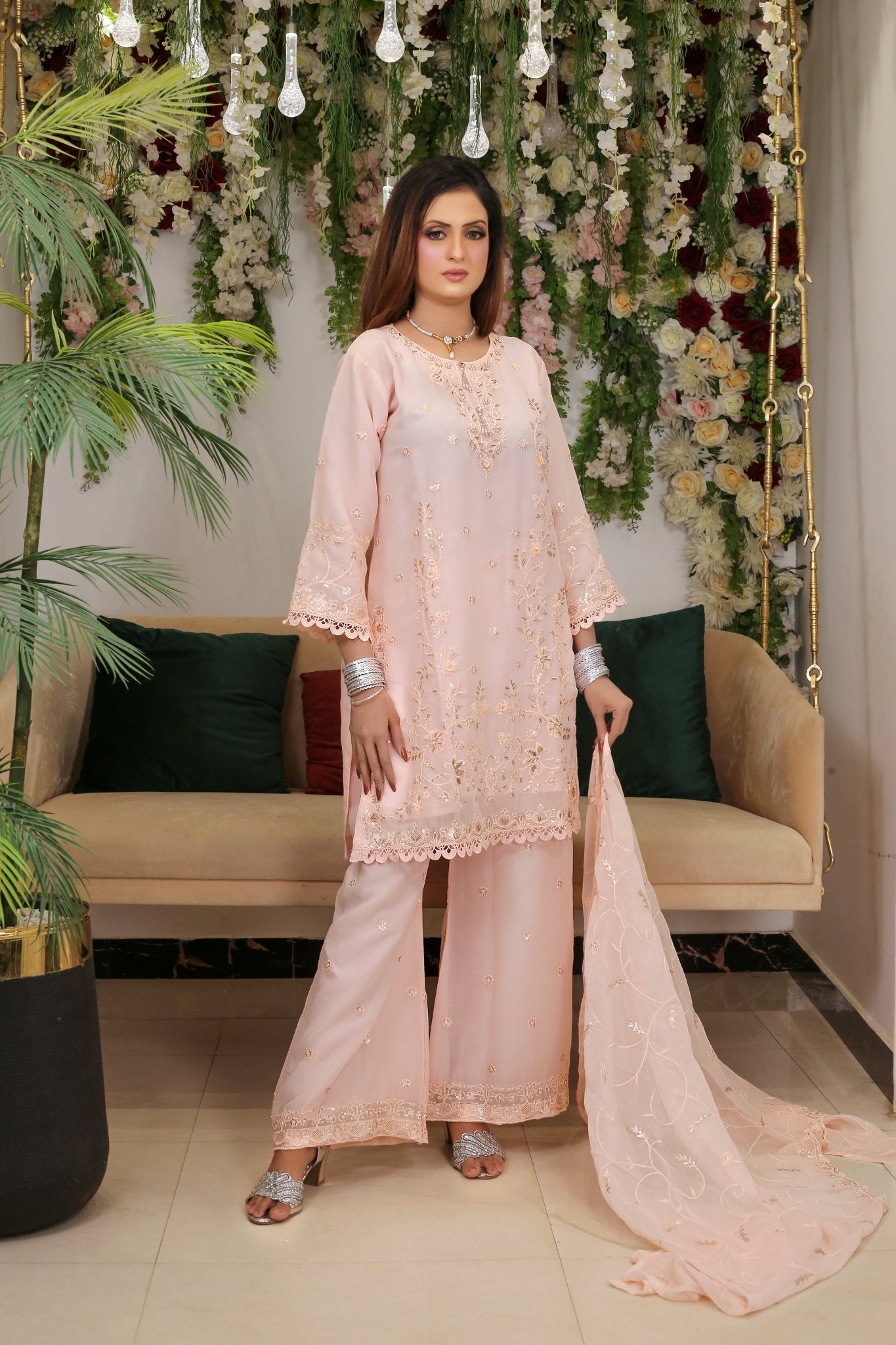 Elegant Pulse Work Shirt & Plazo Outfit - TS Boutique